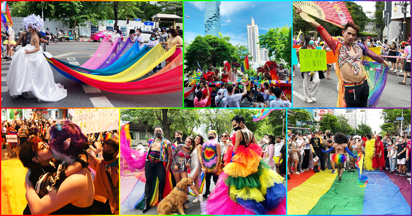 Events Rainbows fill Bangkok's Si Lom Road as Thailand celebrates its