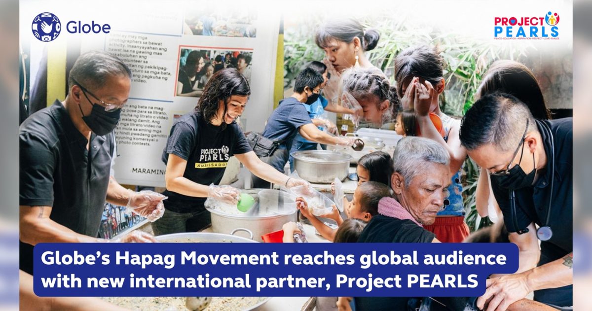 globe partners with project pearls to fight hunger