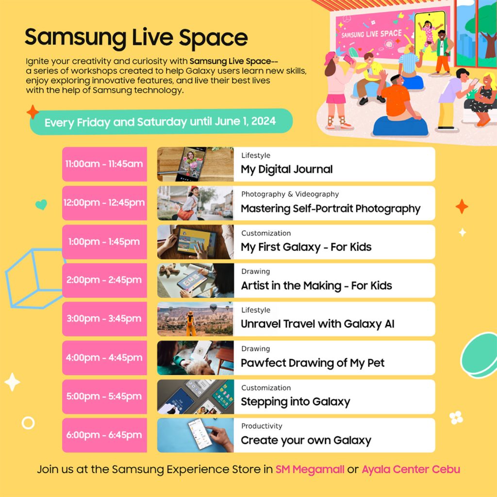 Ignite your creativity and expand those content creation skills at Samsung Live Space INSERT