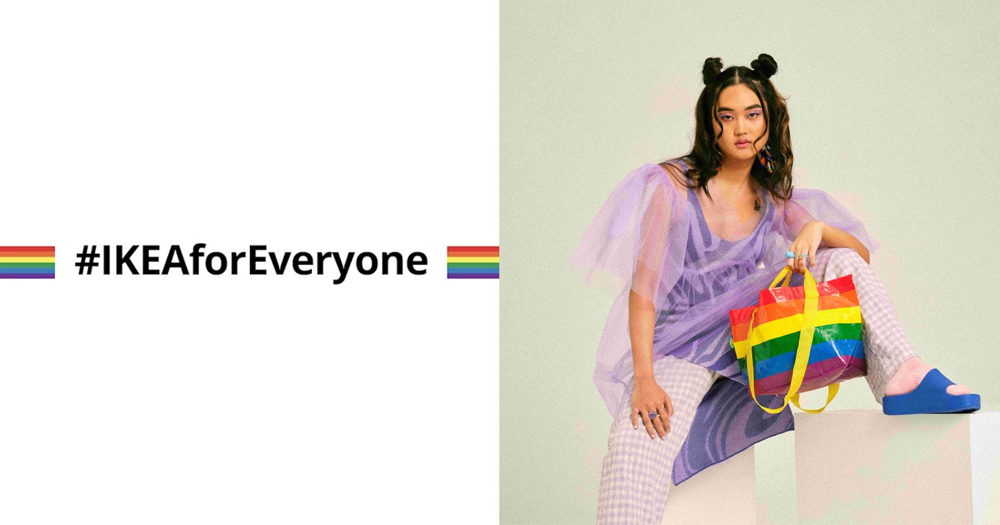 ikea rainbow bags to support hiv advocacy this pride month