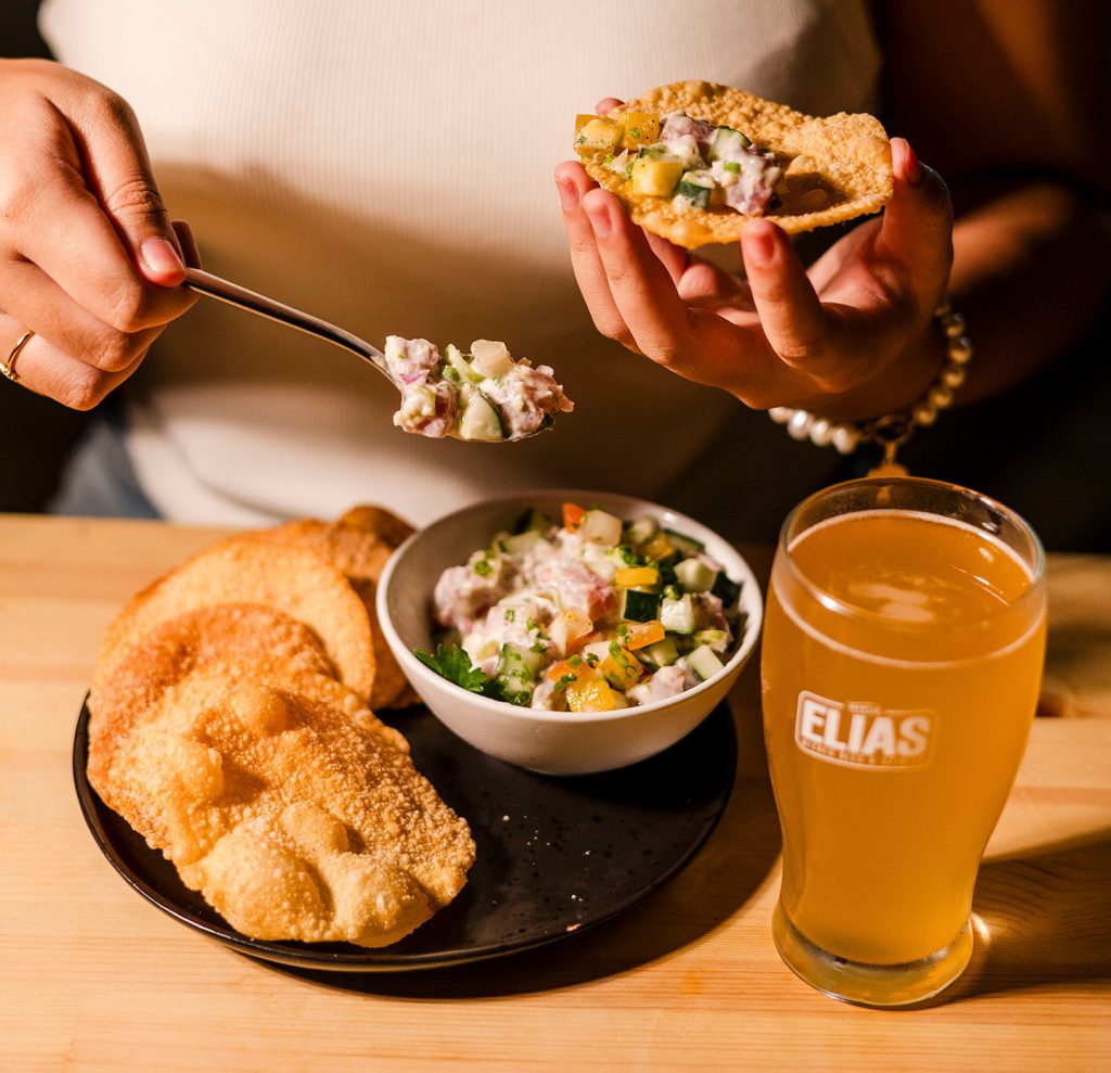 Food Pair Mango Cider + Ceviche