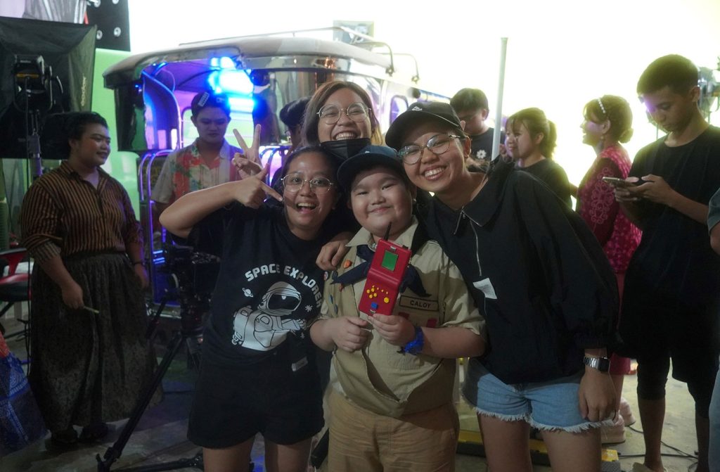 Beep Beep directors Iane Patacsil and Raya Martinez with producer Hazel Juniosa and child actor Marcus Timbas