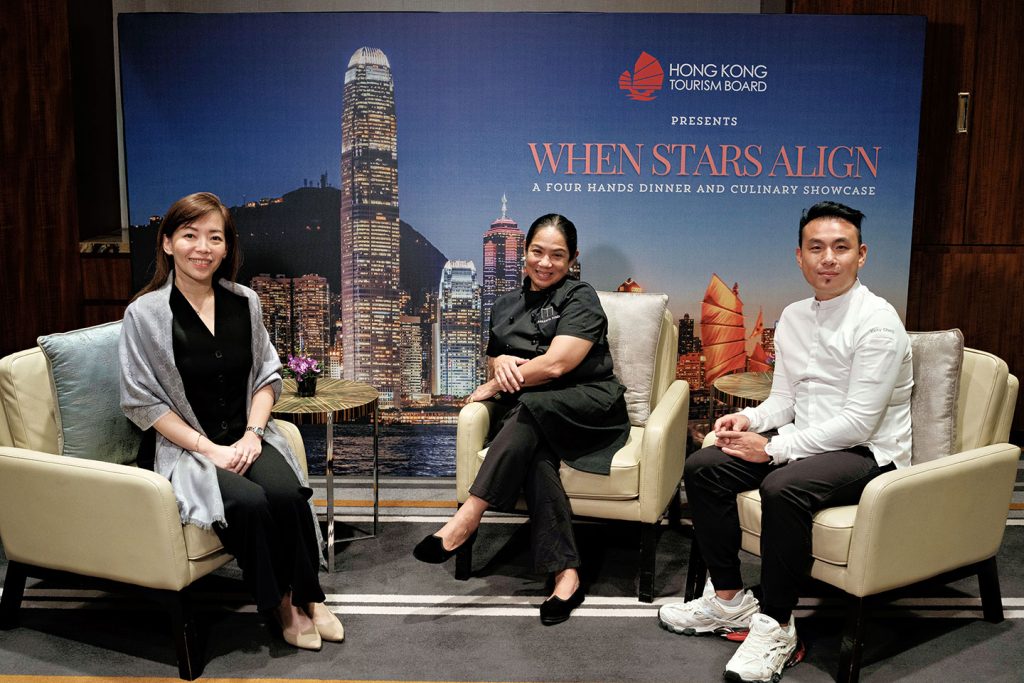 HKTB Regional Director of SEA Ms Liew Chian Jia Chef Margarita Fores and Chef Vicky Cheng