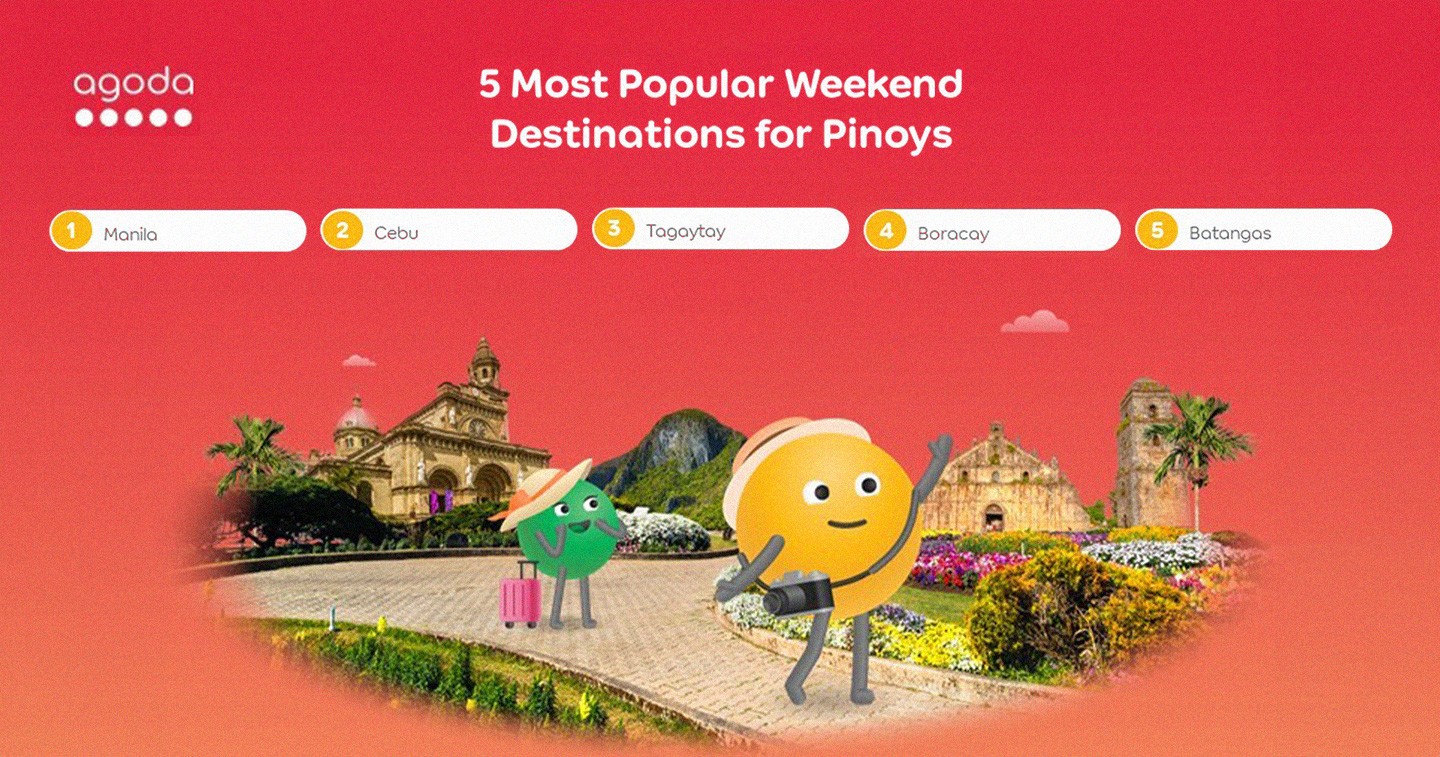 Agoda shares Pinoys top picks for weekend hero