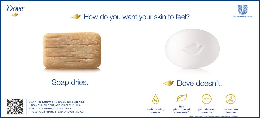 Dove Print AD with QR