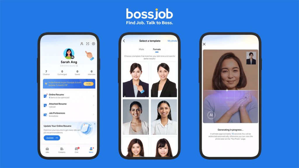 Bossjob revamps professional headshots for job hunting with the launch of the AI Photo Generator INS