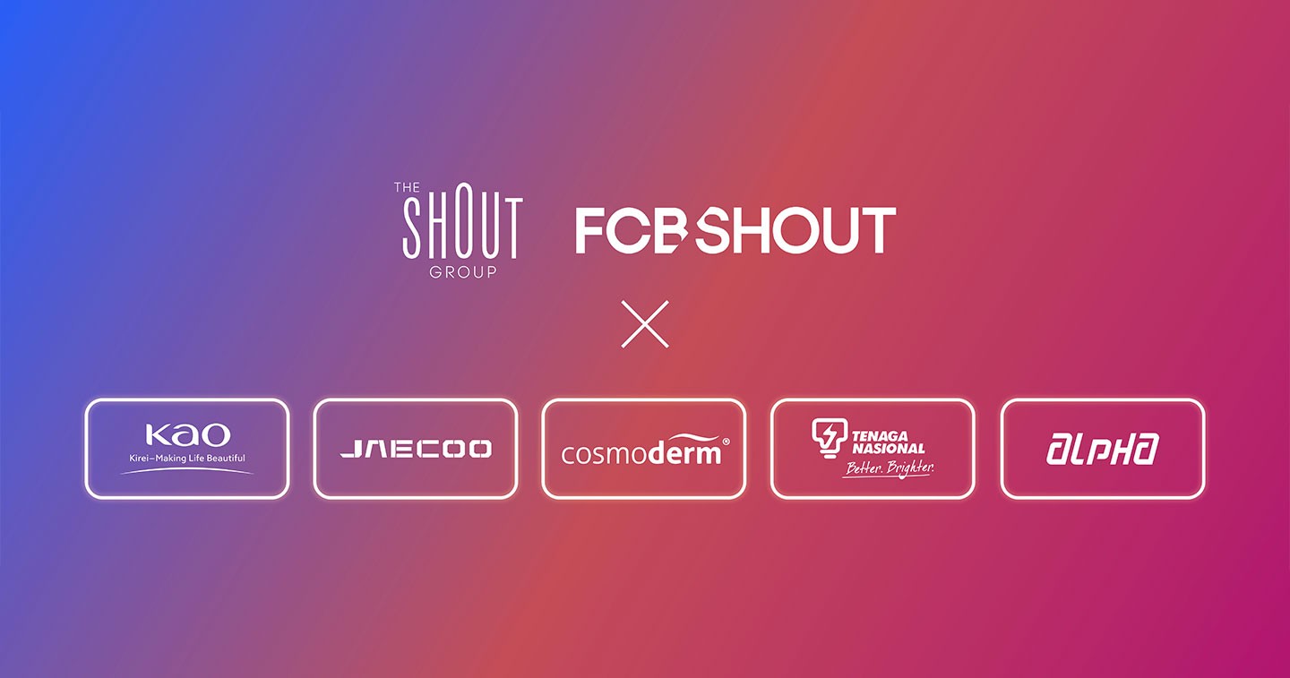 THE SHOUT GROUP PR FIVE NEW CLIENTS FOR FCB SHOUT HERO