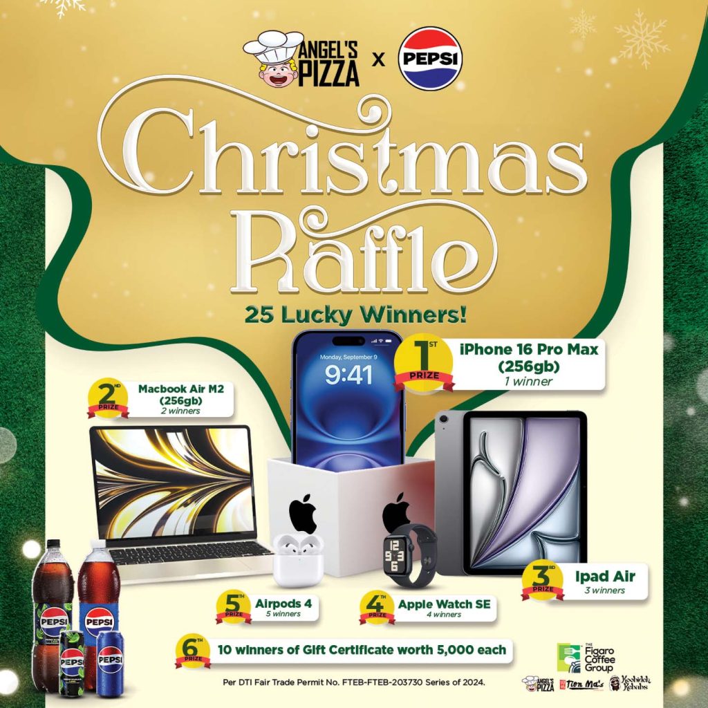 Figaro Coffee Group and Pepsi Cola Philippines Christmas raffle insert1